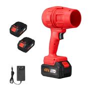 TurboSweep Cordless Power Blowe, Dual Battery Multi-Purpose Cleaner, Charger Included, for Patio Cleaning, Lawn Care, Blowing Leaves and Dust,Charger Included Lightweight Leaf Blowers (Red)