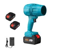 TurboSweep Cordless Power Blowe, Dual Battery Multi-Purpose Cleaner, Charger Included, for Patio Cleaning, Lawn Care, Blowing Leaves and Dust,Charger Included Lightweight Leaf Blowers (Blue)