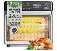 TurboTronic AFO330 - Four et Friteuse à Air Chaud - Four de Table 32 L - Chaleur Tournante - Mini Four - 2100 W - 40 à 230 °C - Inox