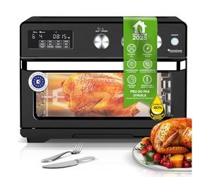 TurboTronic Four à Friteuse à Air, Horno de Aire Caliente Digital XXL 32L con Asador, 5 en 1 Mini Horno y Airfryer, Perfecto para Pollo, Deshidratador y Freidora sin Aceite