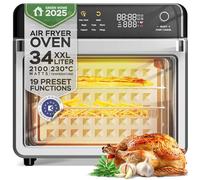 TurboTronic Four multi-intelligent, 19 en 1, four à air chaud, friteuse à air chaud, 2100 W, puissance 34 l, jusqu'à 0,5 kg de frites, mini four avec fonction déshydratation 40-230 °C, grill Airfryer