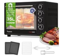 TurboTronic TT-EV35 RVS Elektrische Oven Zwart 35 liter