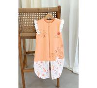 Turbulette d'été en gaze de coton avec jambes séparables sierra peche 18/36M