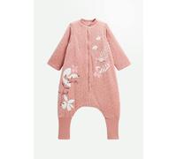 Turbulette D'hiver En Velours Avec Pieds Retroussables Et Manches Amovibles Bébé Rosa Rose 12/18M
