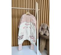 Turbulette d'hiver en velours avec pieds retroussables et manches amovibles manouk ecru 18/24M(81/86)