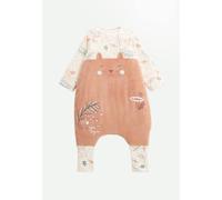 Petit Béguin - Turbulette d'hiver en velours avec pieds retroussables et manches amovibles Matcha
