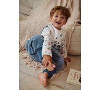 Turbulette d'hiver en velours avec pieds retroussables et manches amovibles tao bleu 18/24M