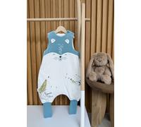 Turbulette d'hiver en velours avec pieds retroussables oscar bleu 18/24M(81/86)