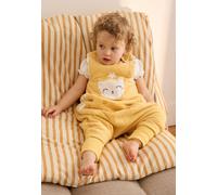 Turbulette tog 2 en gaze de coton avec pieds retroussables ciao milano jaune 12/18M