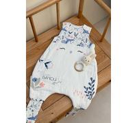 Turbulette tog2 en gaze de coton avec pieds retroussables tiana ecru 12/18M