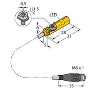 Turck Capteur de champ magnétique M8 pour rainure en T PNP BIM-UNT-AP7X-0,3-PSG3S