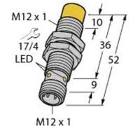 Turck Capteur inductif non affleurant PNP, fermeture NI8-M12-AP6X-H1141