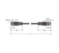 turck turck Câble actionneur et capteur PUR RKC4.4T5RSC4.4T/TXL noir 5 m Quantité:1