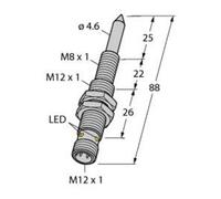turck turck Capteur de champ magnétique NIMFE-M12 laiton chromé M12/M8 DC 10-30V Quantité:1