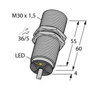 turck Turck Capteur inductif, M30x1, avec câble DC, pnp, normalement ouvert, sn=10mm, b Bi10-M30-AP6X Quantité:1