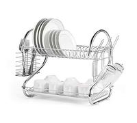 Turefans 2 Niveaux, Égouttoir à Vaisselle en Métal Chromé