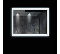 Turefans Incroyable Miroir d'éclairage de Salle de Bain, Interrupteur Tactile, Anti-buée, Blanc 2835LED (70 x 90 cm)