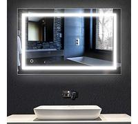 Turefans Miroir de Salle de Bain, Miroir LED, 23W + Blanc Froid (6000K) + IP67 étanche + 60 * 100cm, Montage mural