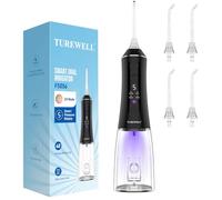 TUREWELL Hydropulseur avec mode UV, irrigateur buccal portable pour les dents