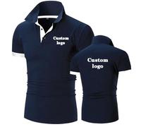 TURHAN Polo Personnalisé Personnalisé pour Hommes avec Logo et Texte, Polos D'été Décontractés À Manches Courtes avec Impression De Logo, Hauts De Conception Personnalisés color1,3XL