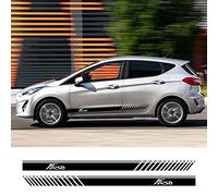 TURIM 2pcs Car Door Side Stripes Stickers， for Ford Fiesta MK5 MK6 MK7 MK8 St Vinyl Decals