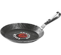 turk TURK poêle à servir en fer forgé ?24cm avec manche courbé et bord haut 4cm noir