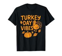 Turkey Day Vibes Chemise Humoristique pour Thanksgiving Motif Citrouille T-Shirt