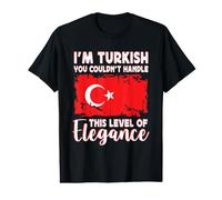 Turkey Flag Proud Elegant Turkish Boyfriend Girlfriend T-Shirt Graphique avec Valeur