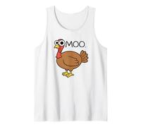 Turkey Moo Pretend Cow Funny Thanksgiving Turquie Débardeur