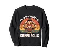Turkey Pilgrim Holding Roll Retro, Je suis Juste là pour Les Rolls. Sweatshirt