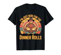 Turkey Pilgrim Holding Roll Retro, Je suis Juste là pour Les Rolls. T-Shirt