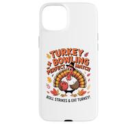 Turkey Playing Bowling Thanksgiving Turkey Tail Bowling Coque pour iPhone 15 Plus