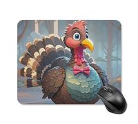 Turkey Tapis de souris carré avec base en caoutchouc antidérapant 20 x 25 cm Tapis de souris de jeu ultra fin pour ordinateur portable Accessoires de bureau