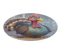 Turkey Tapis rond doux et absorbant antidérapant pour chambre à coucher, salon, décoration d'intérieur - 90 x 90 cm