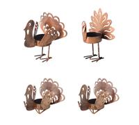 Turkey Tealight Stand, Thanksgiving Metal Decoration, Fall Table Ornament