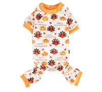 Turkey - Tenue de Thanksgiving pour grand chien, costume d'automne, combinaison pyjama pour grands animaux de compagnie, dos 63,5 cm, taille XXL