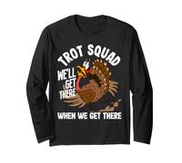 Turkey Trot Squad Costume de Course à Pied Amusant pour Thanksgiving Manche Longue