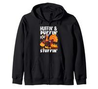 Turkey Trot Thanksgiving Run Huffin et macareux pour Farce Sweat à Capuche