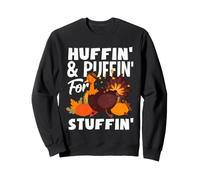 Turkey Trot Thanksgiving Run Huffin et macareux pour Farce Sweatshirt