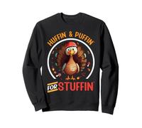 Turkey Trot Thanksgiving Run Huffin et macareux pour Farce Sweatshirt