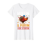 Turkey Trot Thanksgiving Run Huffin et macareux pour Farce T-Shirt Graphique avec Valeur
