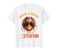 Turkey Trot Thanksgiving Run Huffin et macareux pour Farce T-Shirt Graphique avec Valeur