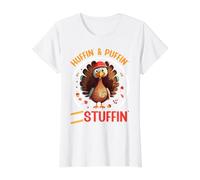 Turkey Trot Thanksgiving Run Huffin et macareux pour Farce T-Shirt Graphique avec Valeur