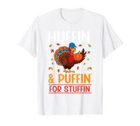 Turkey Trot Thanksgiving Run Huffin et macareux pour Farce T-Shirt Graphique avec Valeur