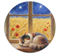 Turkish Van 1000 Pièces Puzzles Convient Aux Adultes Aux Enfants Animals Puzzle Circulaire Décompression Et Cadeau Jeu D'Intelligence Puzzle Bricolage Pour Décoration D’intérieur 1000pcs (67.5x67.5cm)