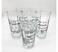 Turkish Zone Designer Turc Raki Verre Raki Bardagi 190cc Droit Modèle 6 Verres Limonade Verre