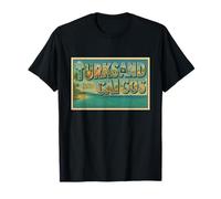 Turks and Caicos Affiche Souvenir de Voyage Vintage Art Graphique T-Shirt