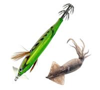 Turlutte Calmar Équipement de Pêche Artificiel 3D Lumineux avec Hameçons | Jig Turlutte Hameçon Calmar 12 cm Pour Lacs et Rivières Pêche à la Traîne Crevette Seiche