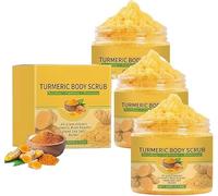 Turmeric Body Scrub,Deep Cleansing, Natural Moisturizing Exfoliating Scrub, Gentle Nourishes Skin,Smooth & Glowing Beauty Skins,Body Skin Care Scrubs, for All Skin Types (3 pcs)