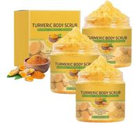 Turmeric Body Scrub - Natural Moisturizing Exfoliating Scrub,Turmeric Exfoliating BodyScrub,Gentle Nourishes Skin,Deep Cleansing,Smooth & Glowing Beauty Skin,Body Exfoliator for All Skin Types (3Pcs)
